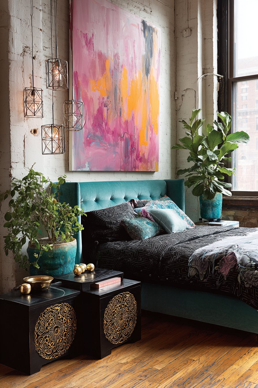 Emerald Velvet Lounge Corner Elegance