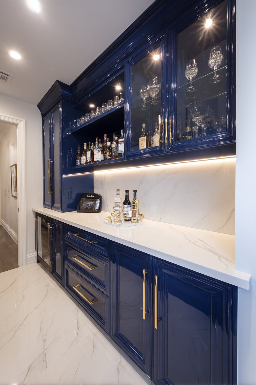 Midnight Blue with Open Shelving