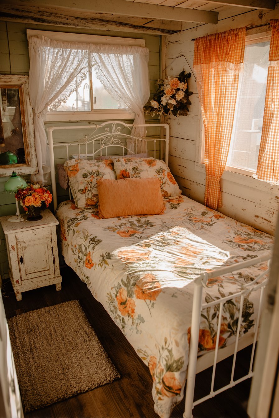 Cottage Mint and Poppy Romance