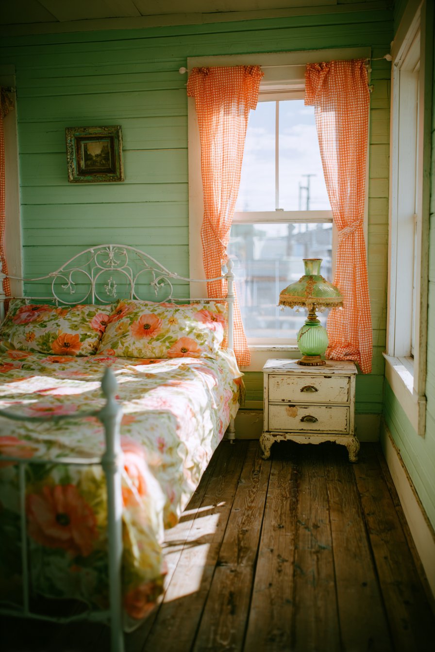 Cottage Mint and Poppy Romance