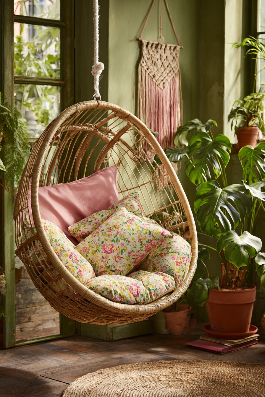 Bohemian Hanging Chair Corner