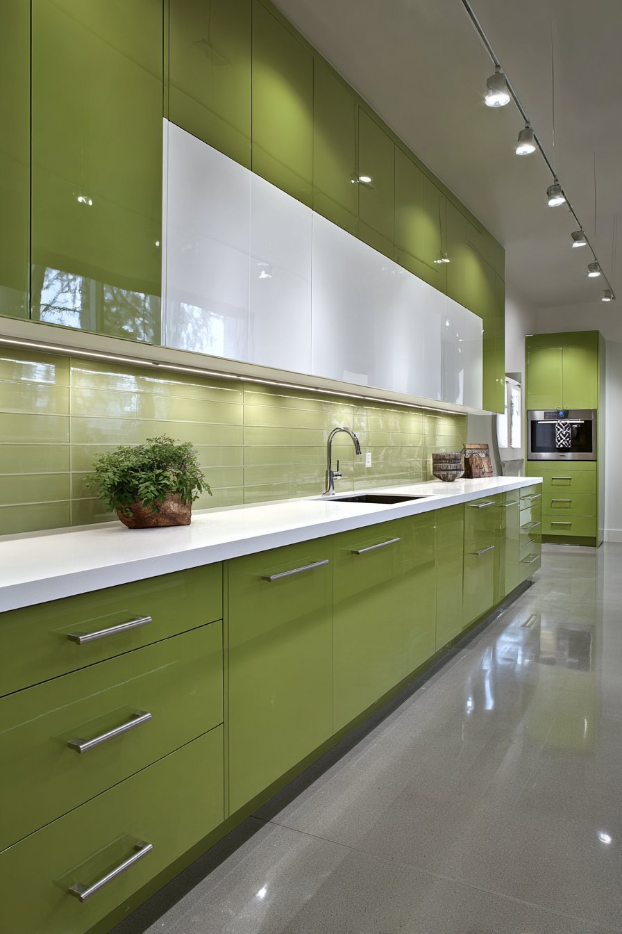 Eucalyptus Green Two-Tone Contemporary Design