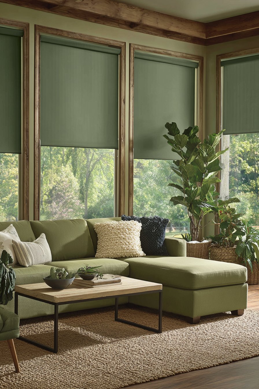 Moss Green Family-Friendly Sectional