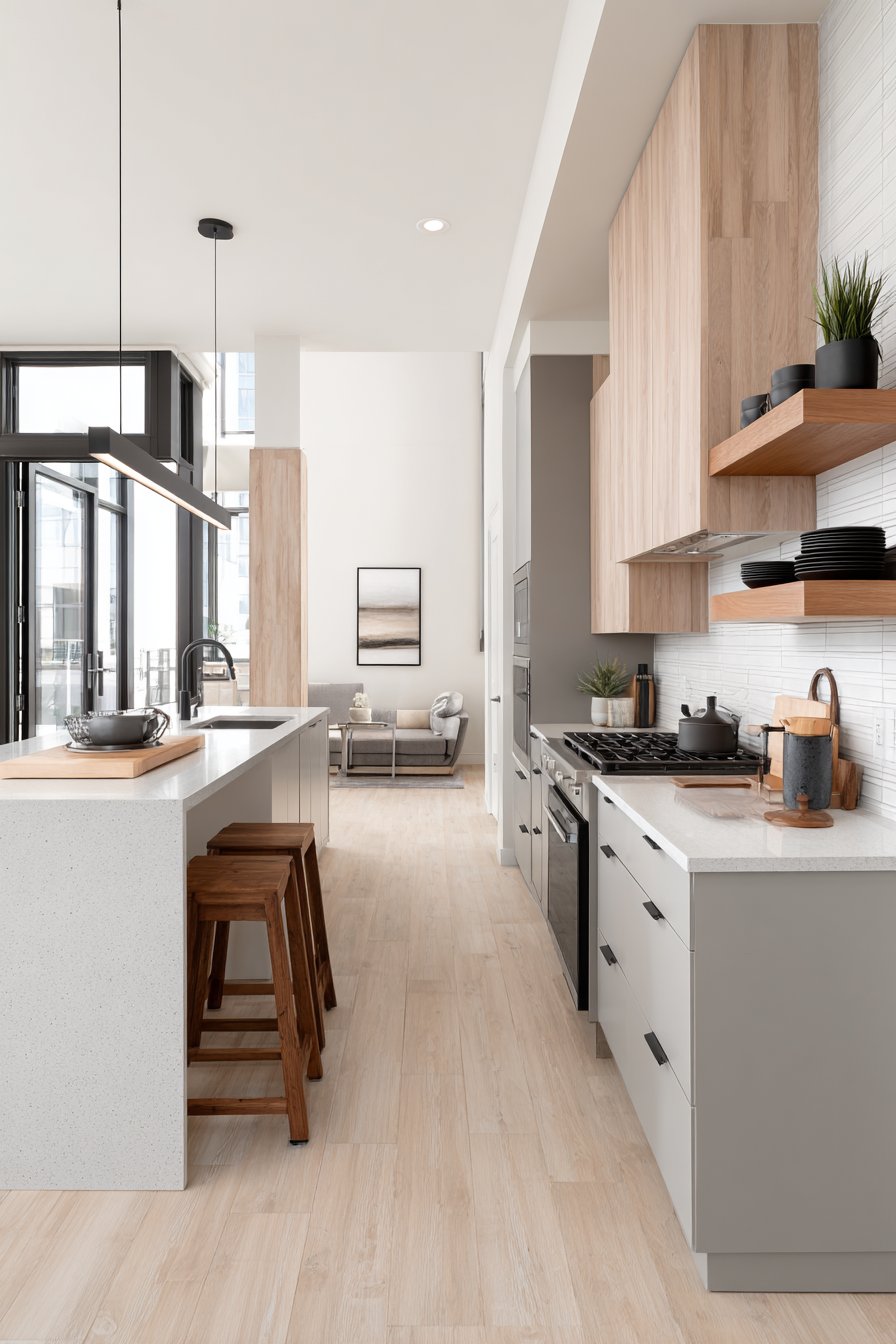 Narrow Galley Kitchen Island