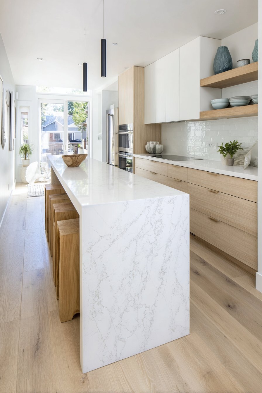 Narrow Galley Kitchen Island