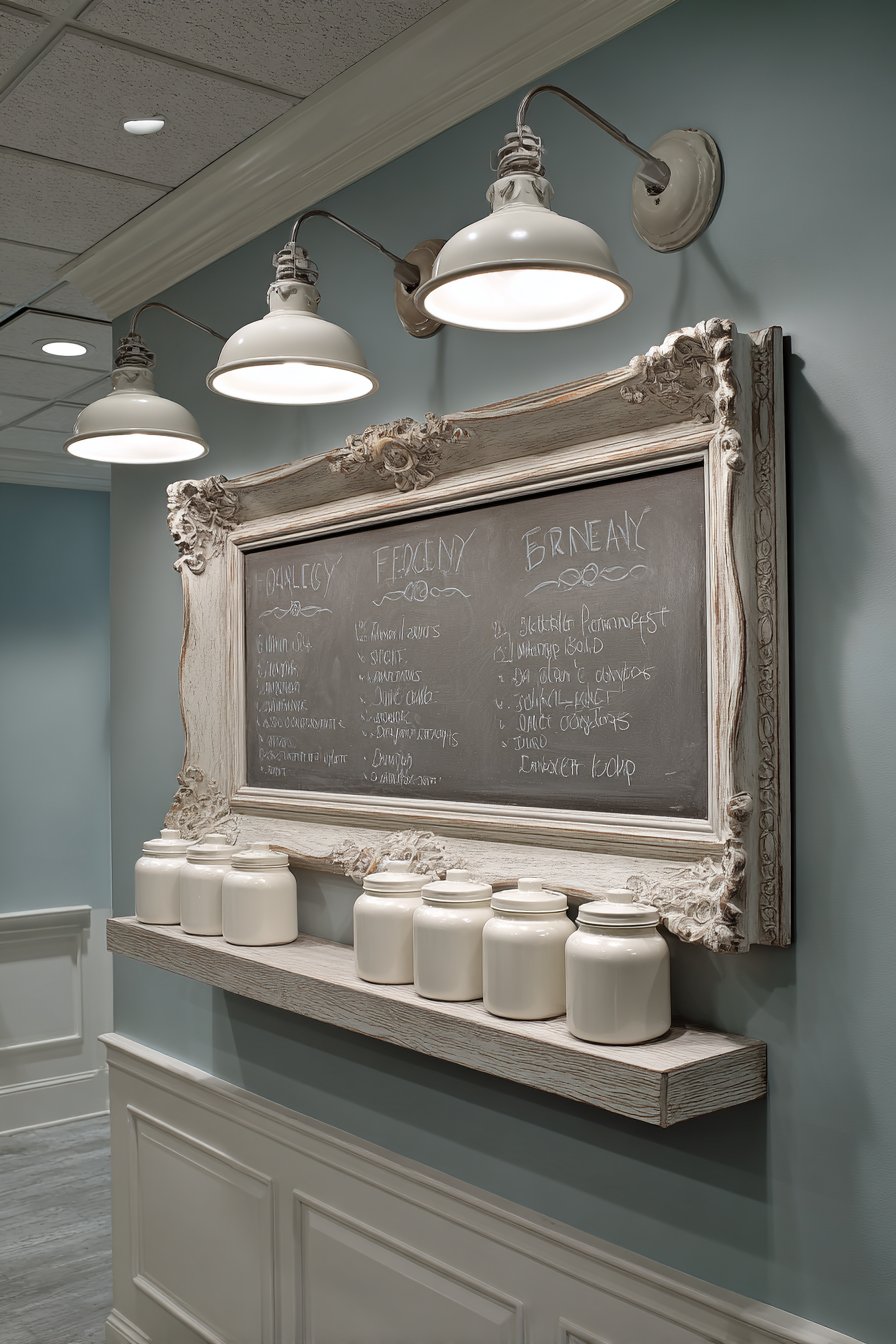 Transitional Chalkboard Wall Feature