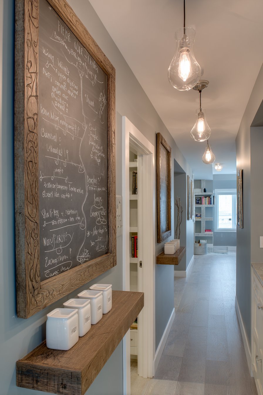 Transitional Chalkboard Wall Feature