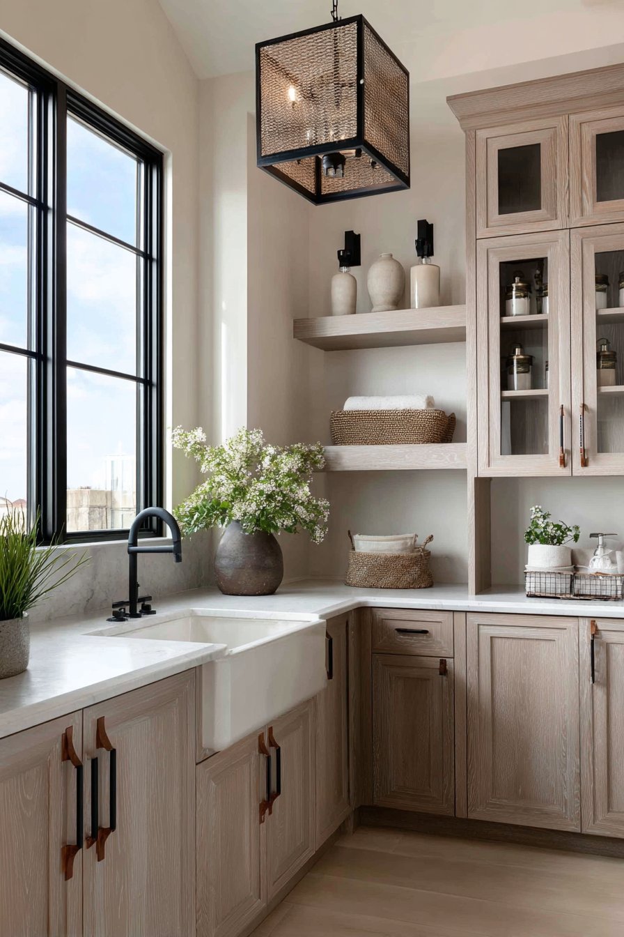 Scandinavian Light Ash with Leather Pull Tabs