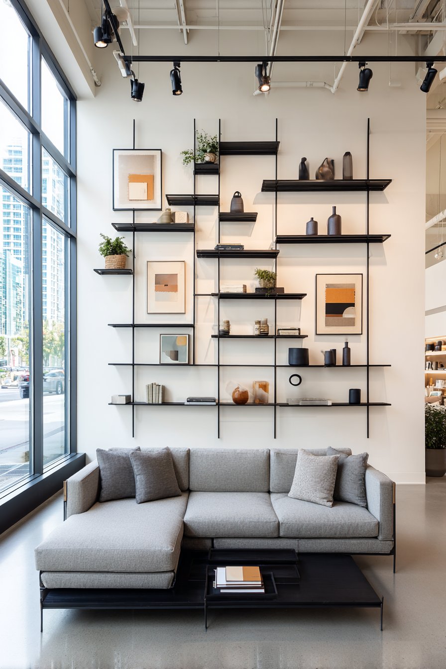 Contemporary Modular Floating Shelf System