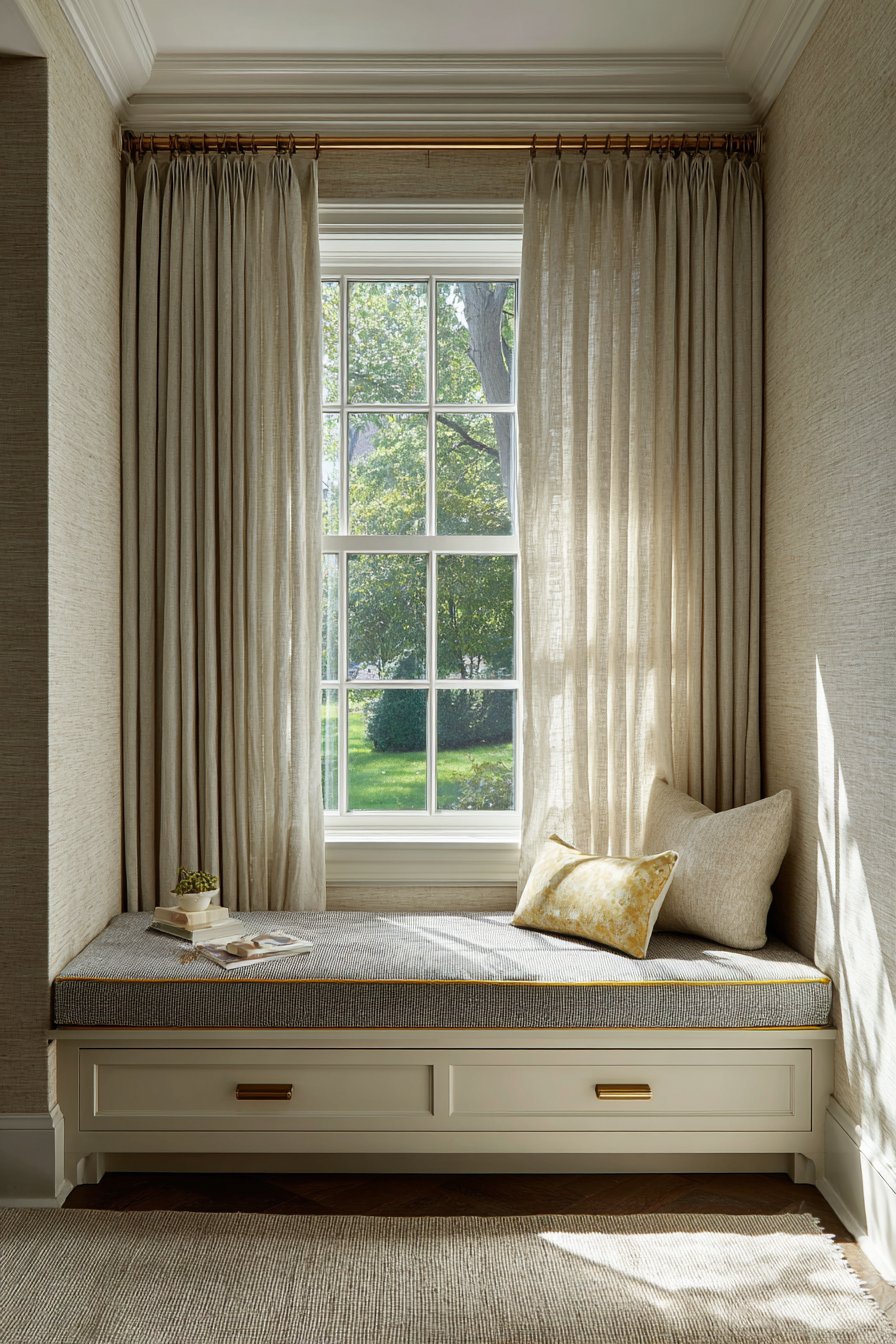 Window Treatment Elegance with Built-In Functionality