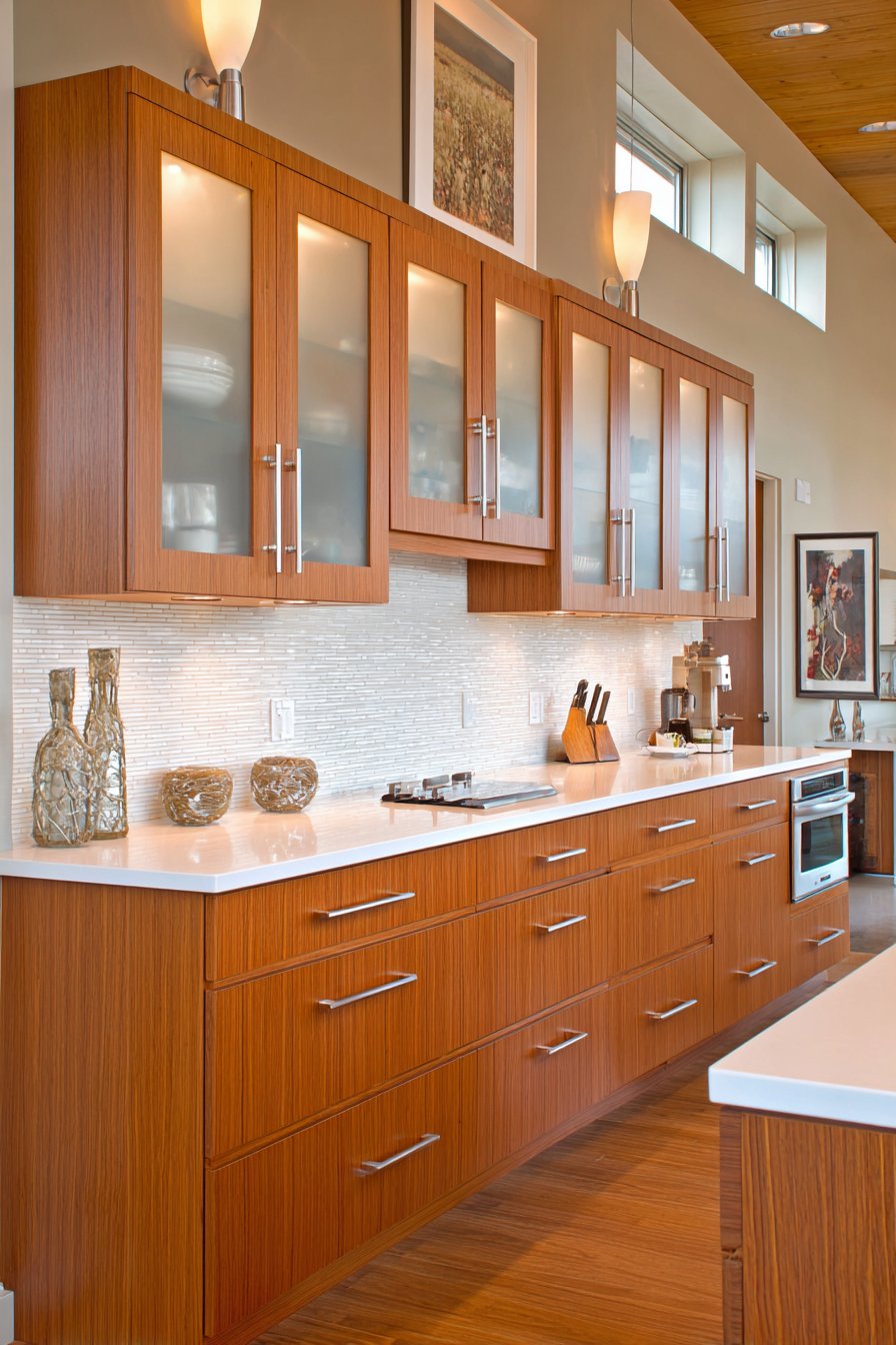 Single-Wall Linear Layout in Warm Beige