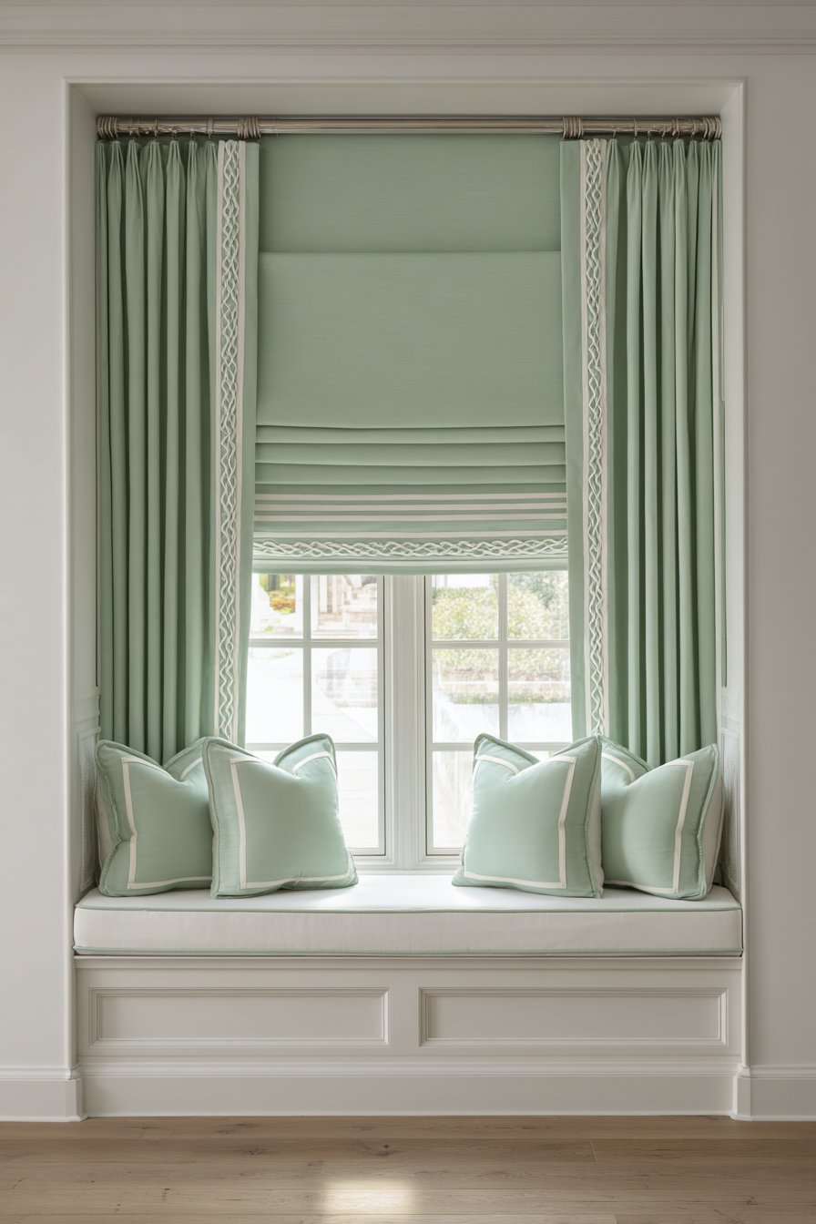 Custom Roman Shade Elegance