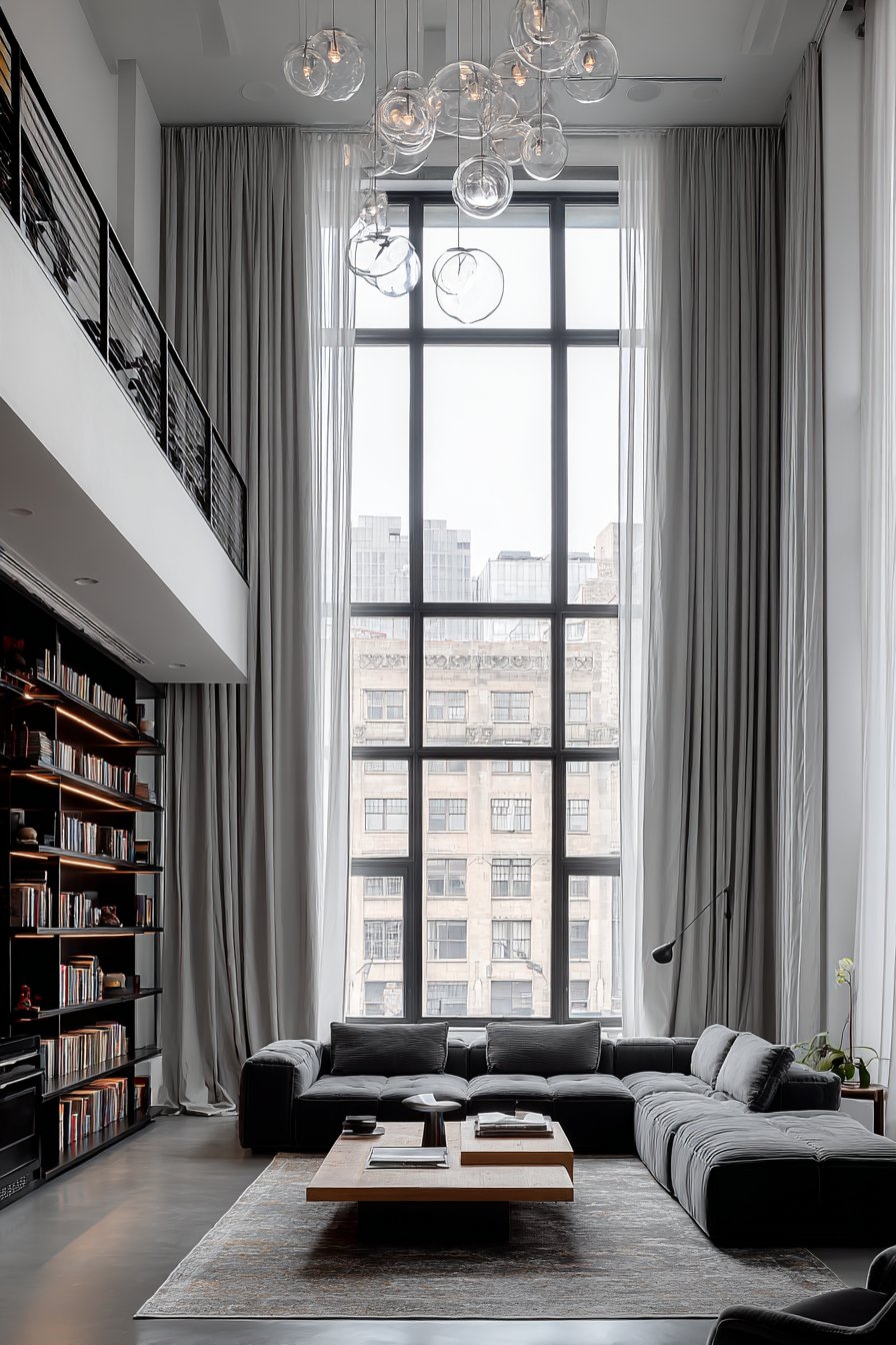 Vertical Volume with Mezzanine Library Views