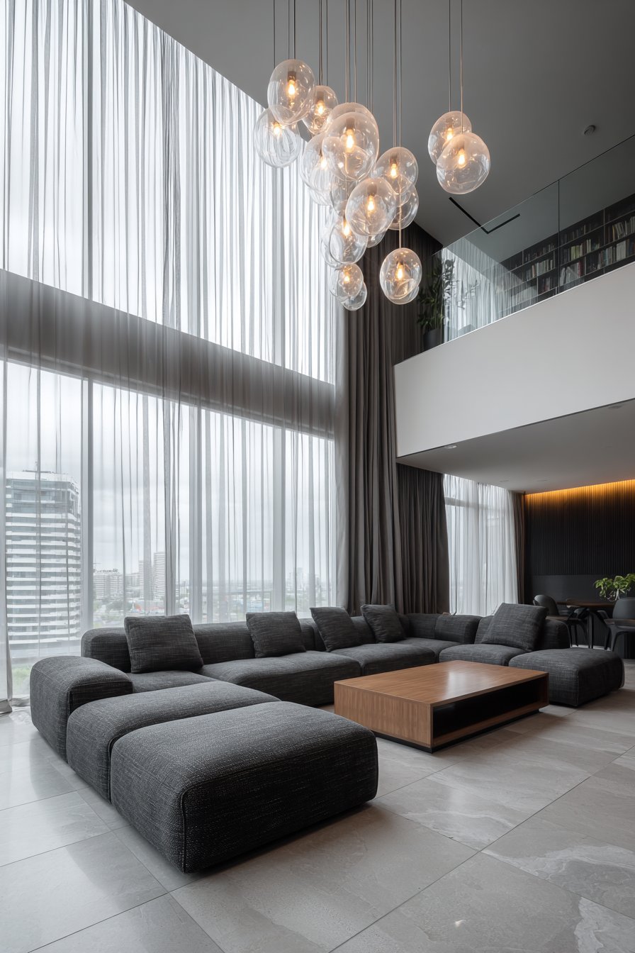 Vertical Volume with Mezzanine Library Views