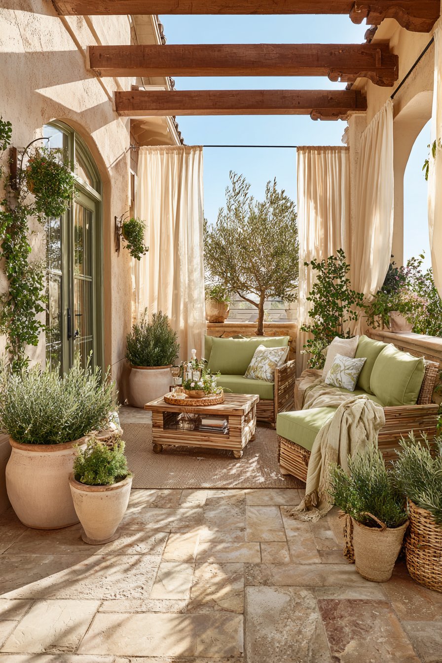 Mediterranean Outdoor Living Space