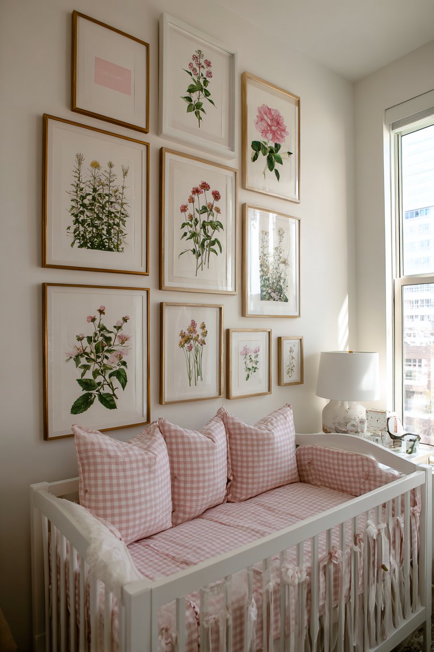 Curated Gallery Wall Above Crib