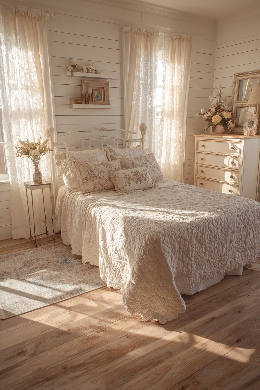 Cozy Cottage-Style Guest Room with Vintage Charm