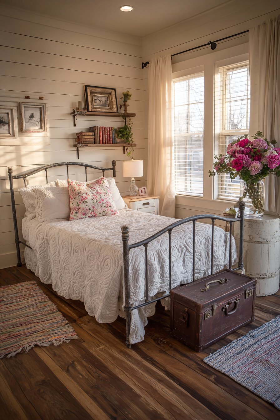 Cozy Cottage-Style Guest Room with Vintage Charm