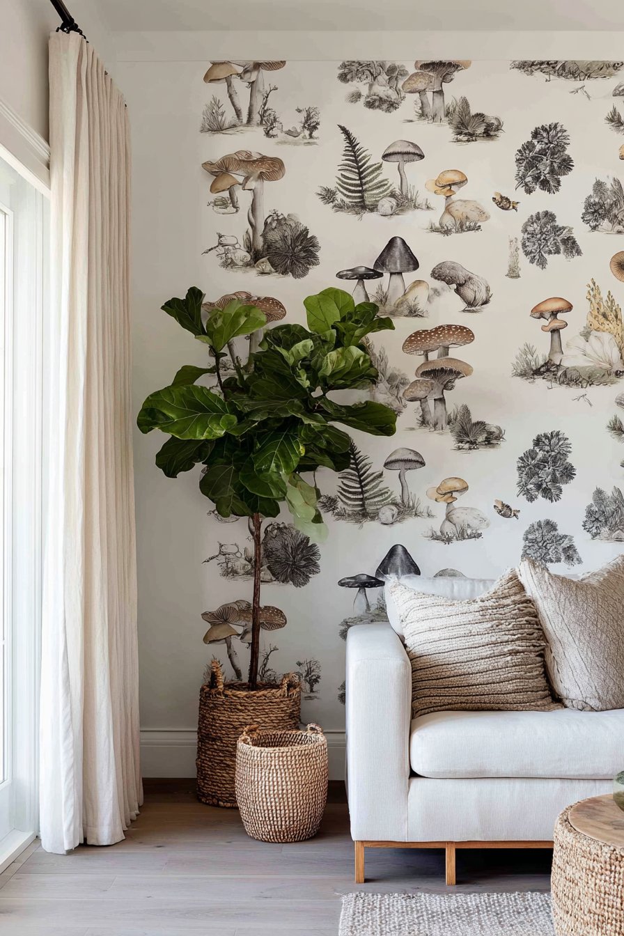 Enchanted Forest Mural with Living Plant Integration