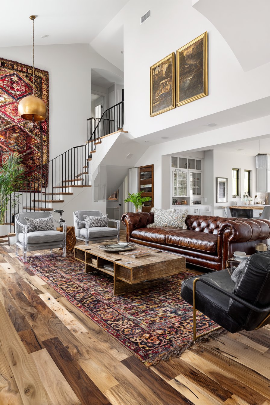 Eclectic Mix with Vintage Rug Art