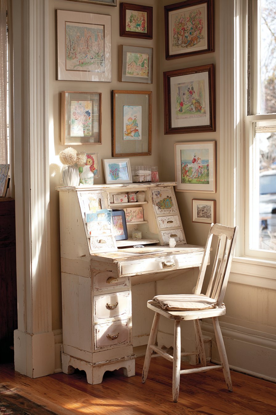 Vintage Escritoire Writing Desk