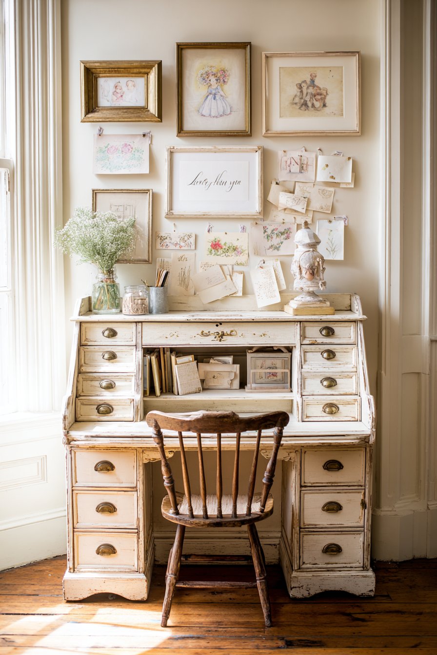 Vintage Escritoire Writing Desk