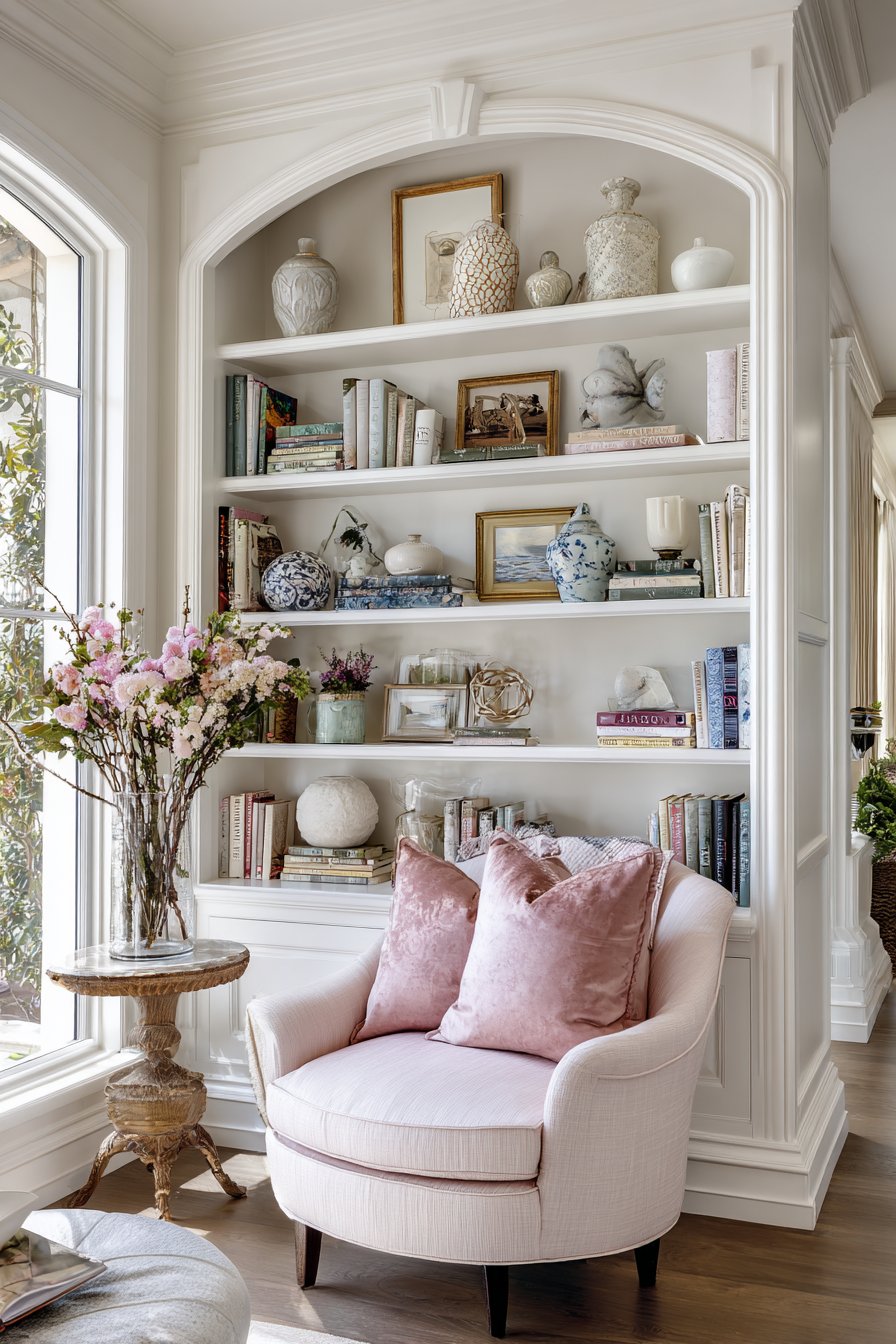 Built-In Bookshelf Display
