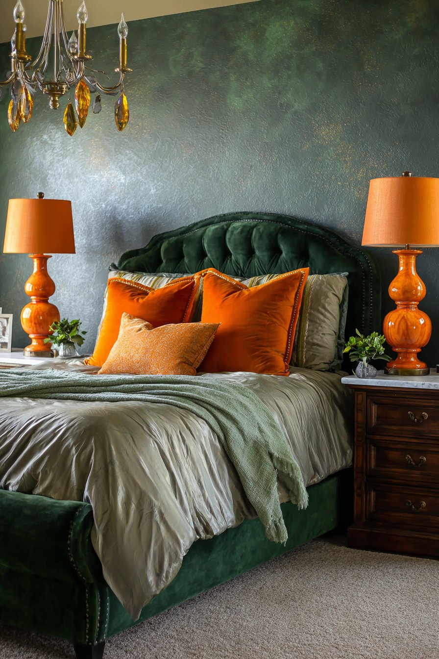 Luxurious Emerald Channel Tufting