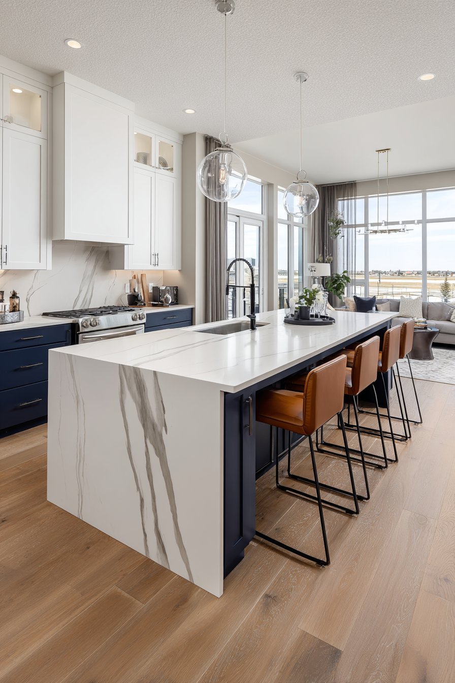 Open-Concept Room Divider Island