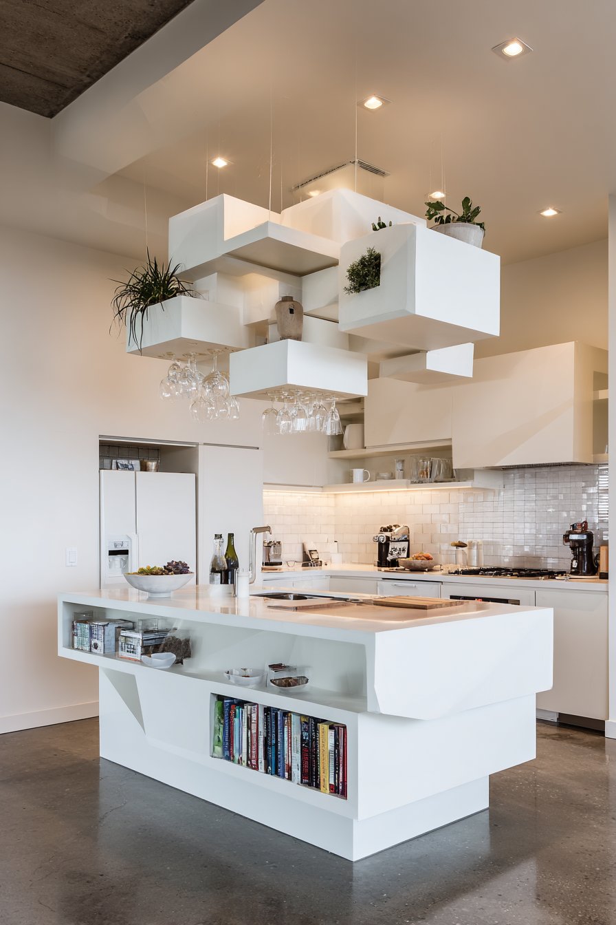 Modular White Cube Shelving