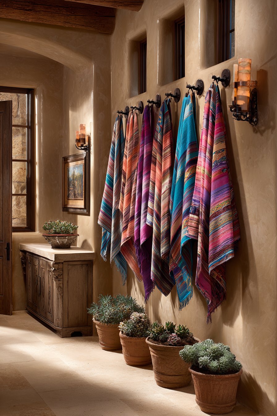 Southwestern Woven Textile Display