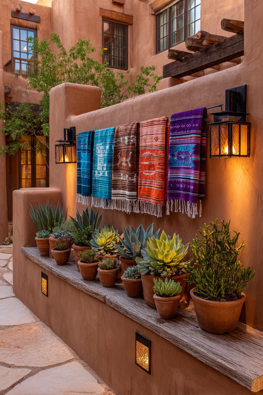 Southwestern Woven Textile Display