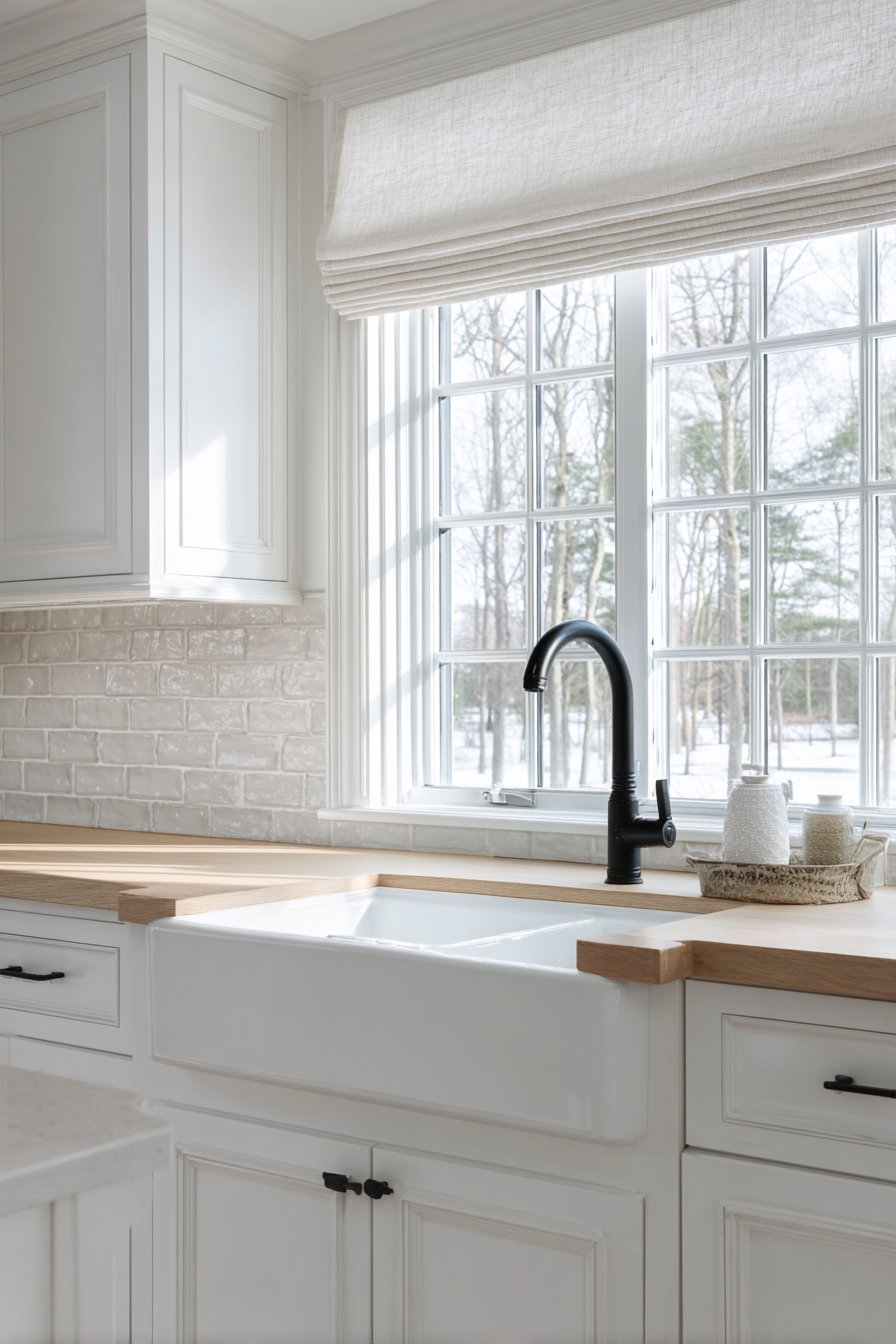 Striking Black Faucet Against White Backdrop