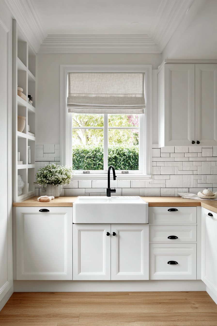 Striking Black Faucet Against White Backdrop