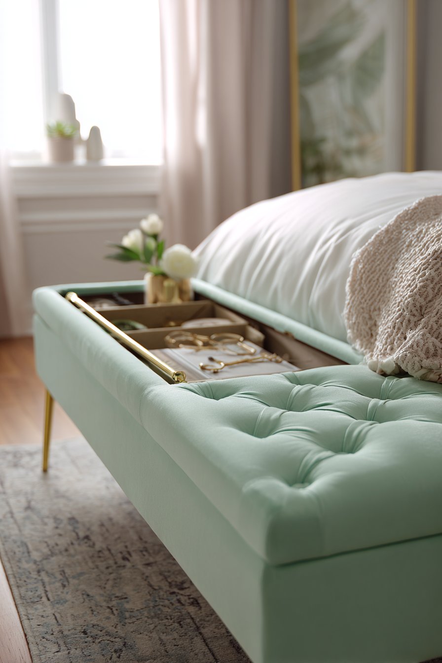 Tufted Storage Bench Luxury