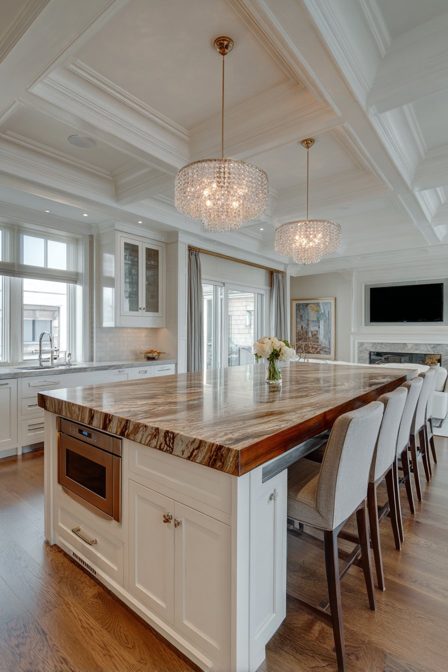 Luxury White with Leathered Quartzite