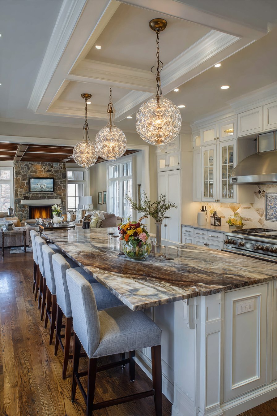 Luxury White with Leathered Quartzite