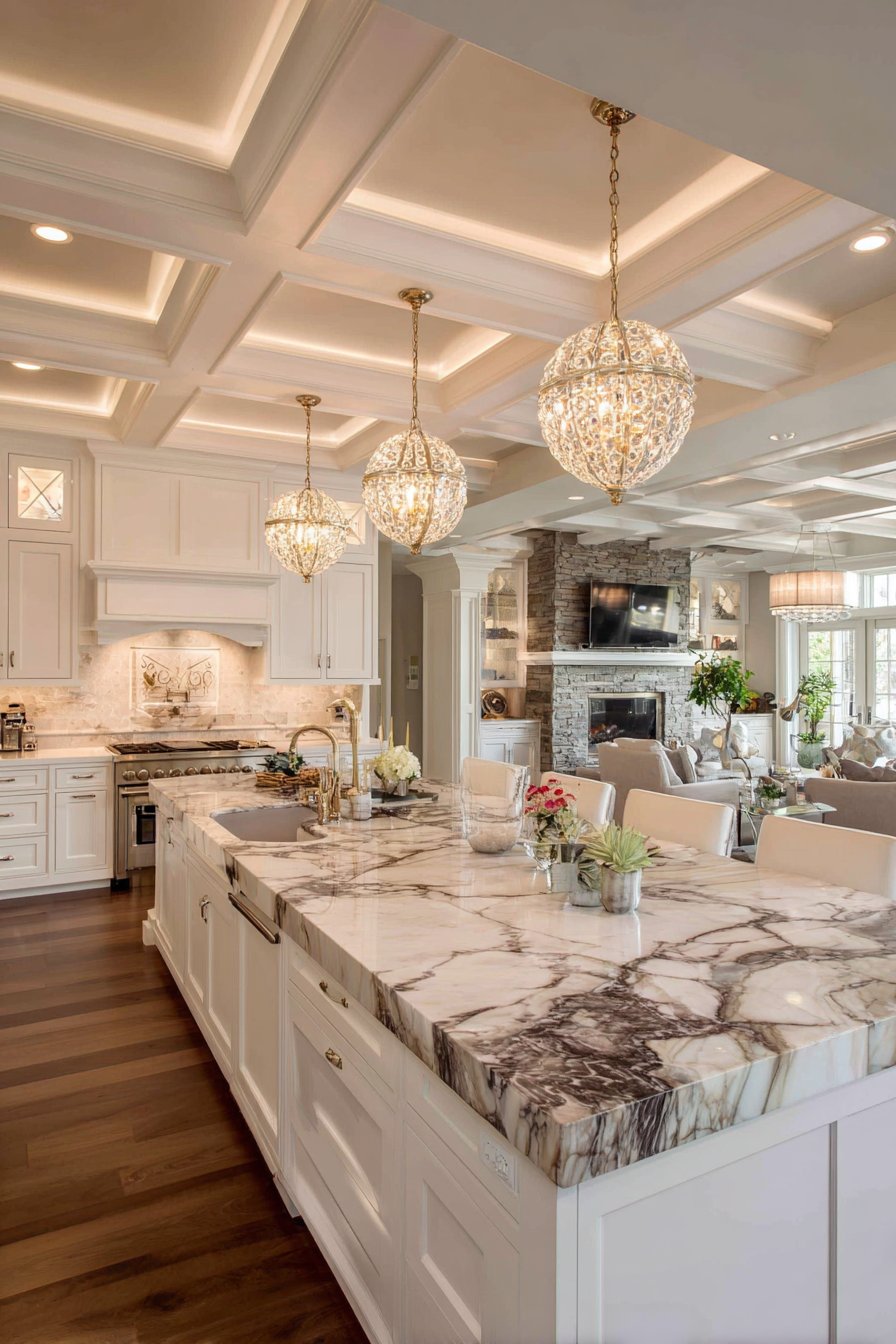 Luxury White with Leathered Quartzite