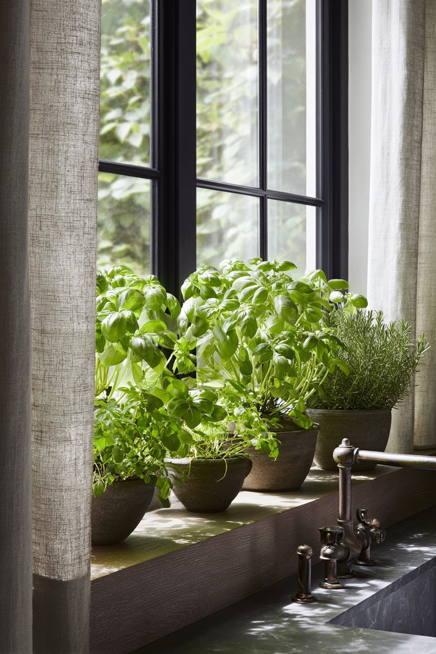 Windowsill Herb Garden Feature