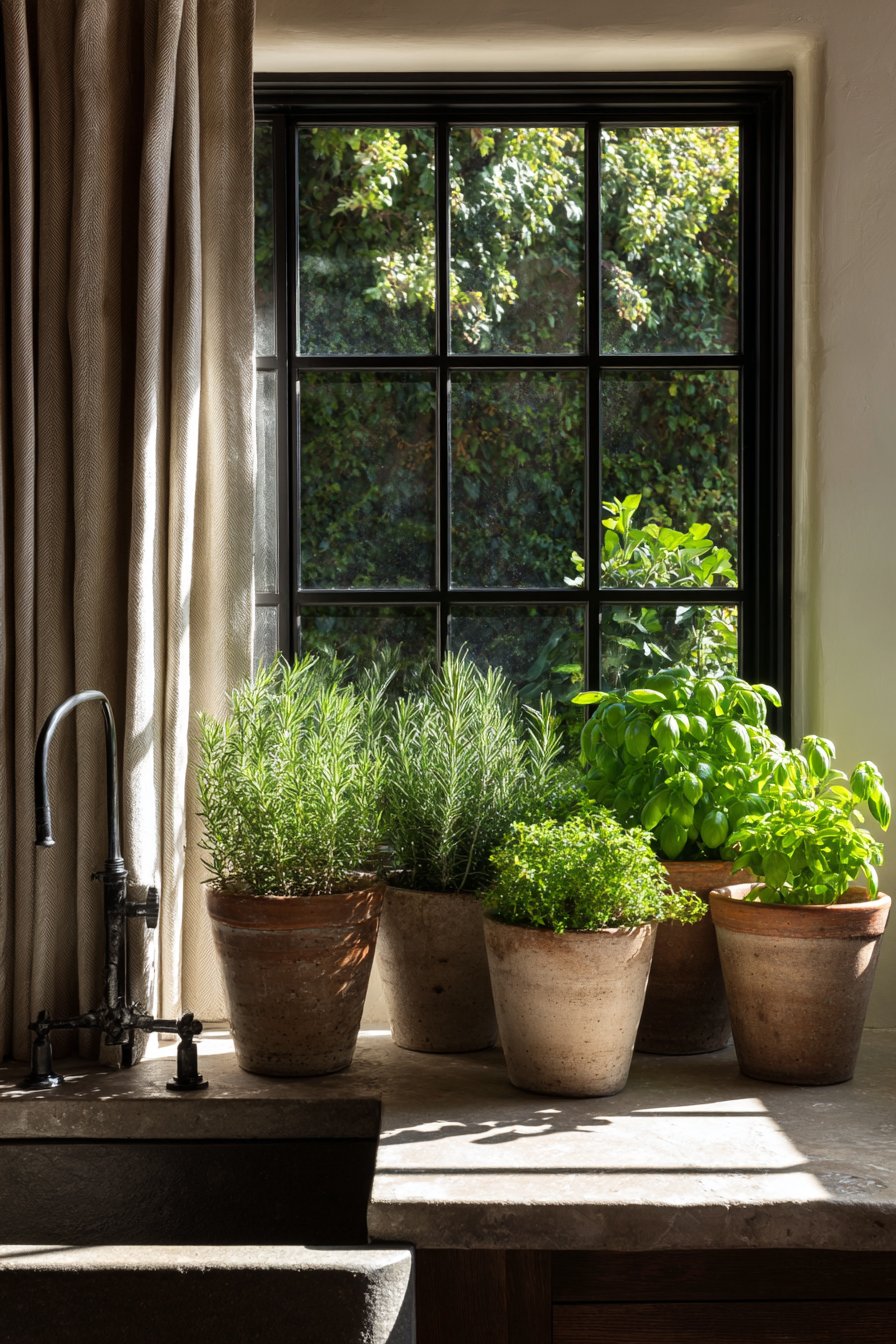 Windowsill Herb Garden Feature