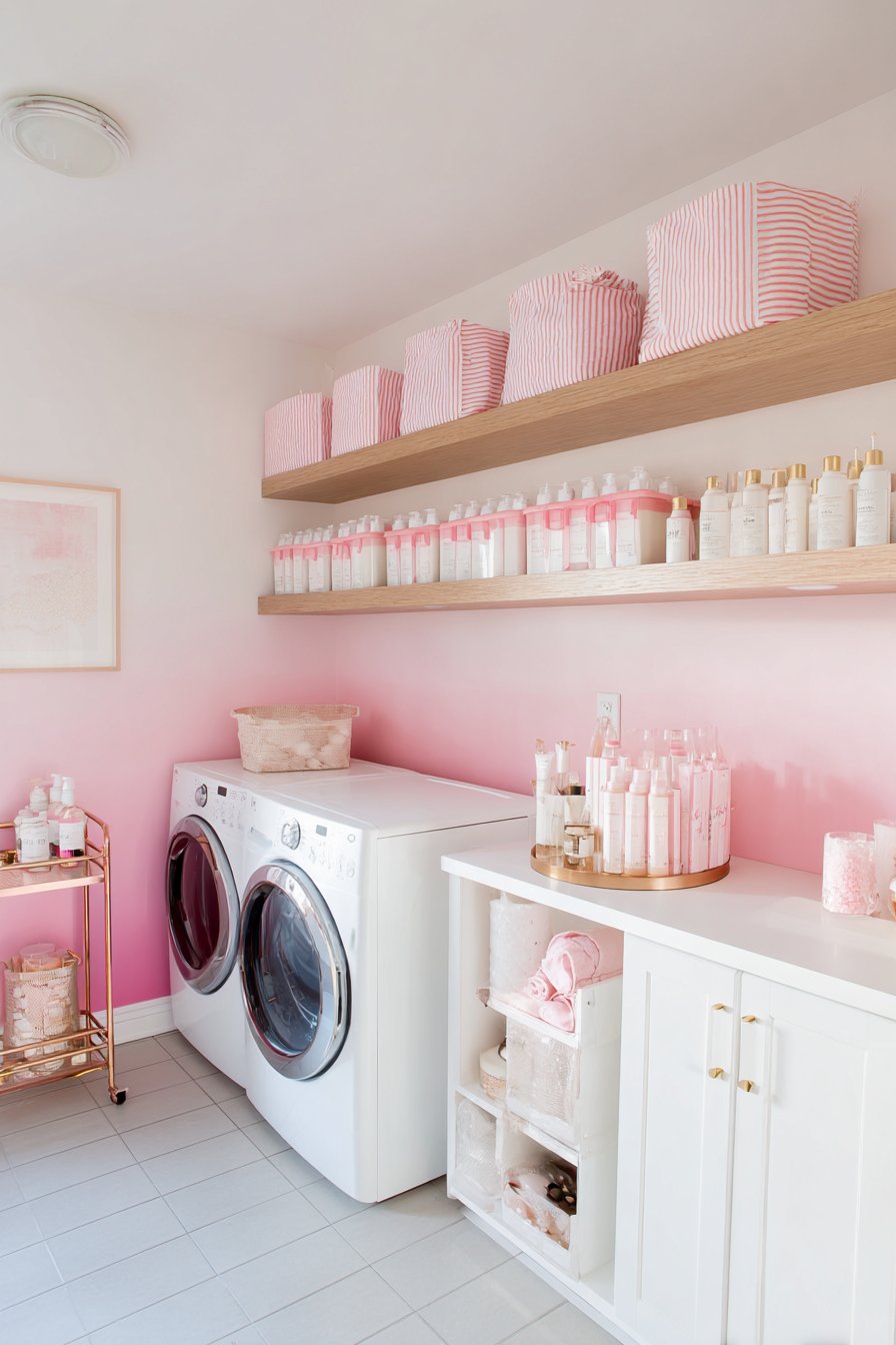 Ombre Rose Gradient Walls