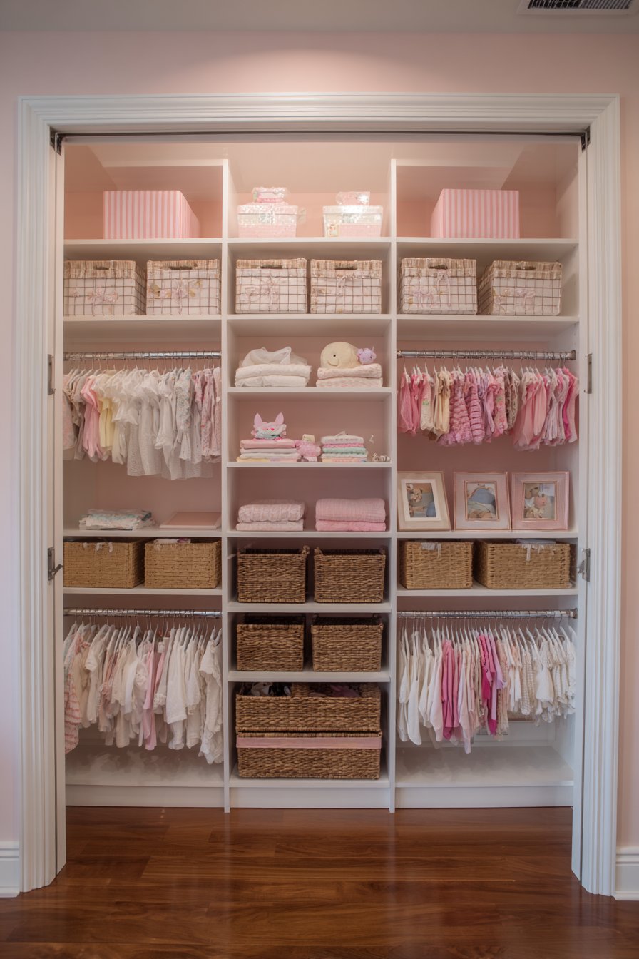 Color-Blocked Closet Organization