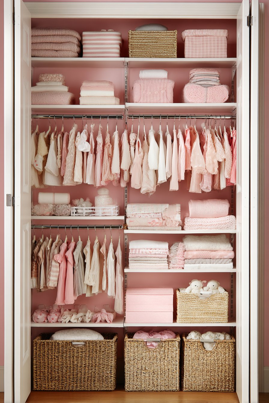 Color-Blocked Closet Organization
