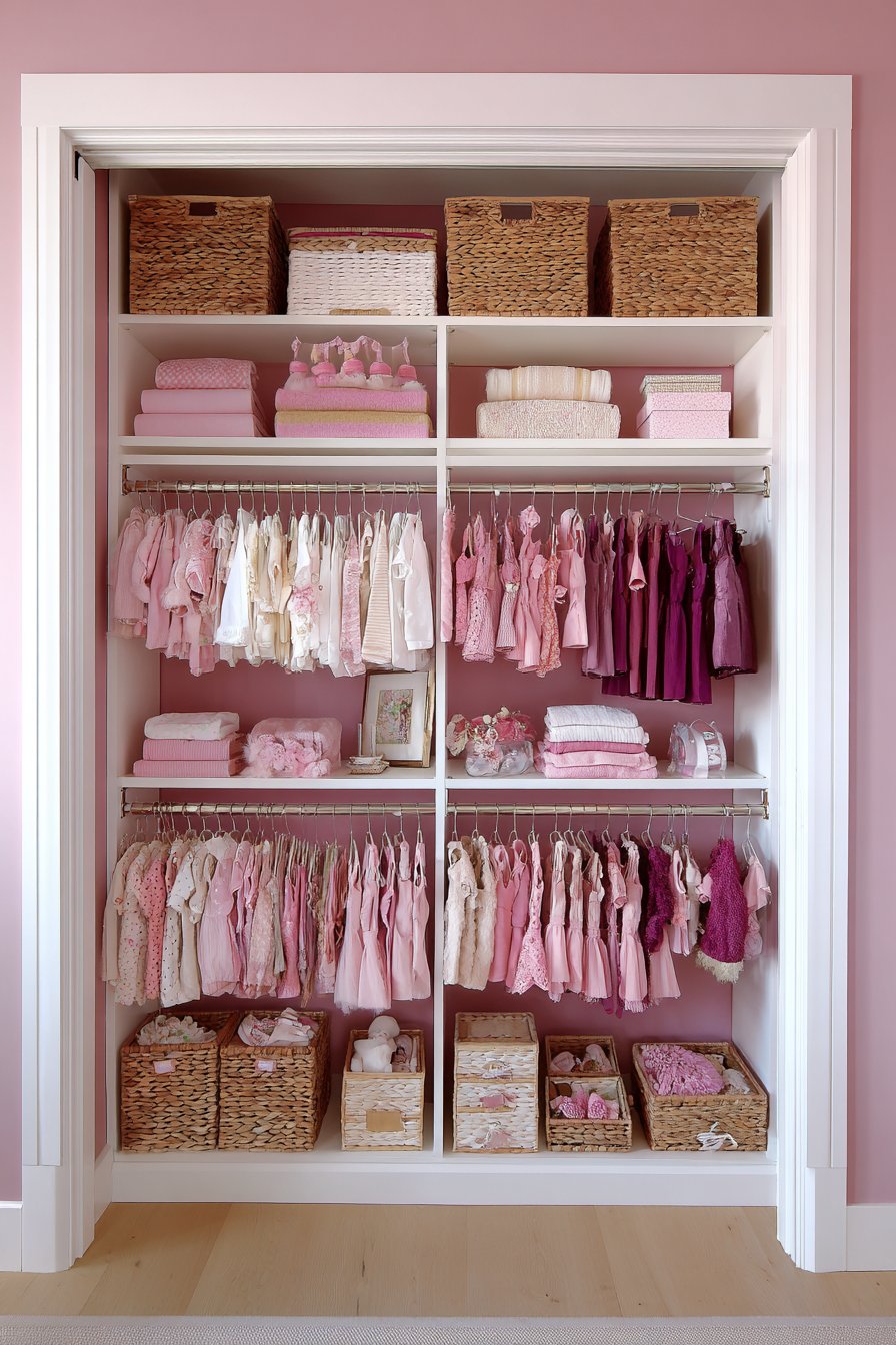 Color-Blocked Closet Organization