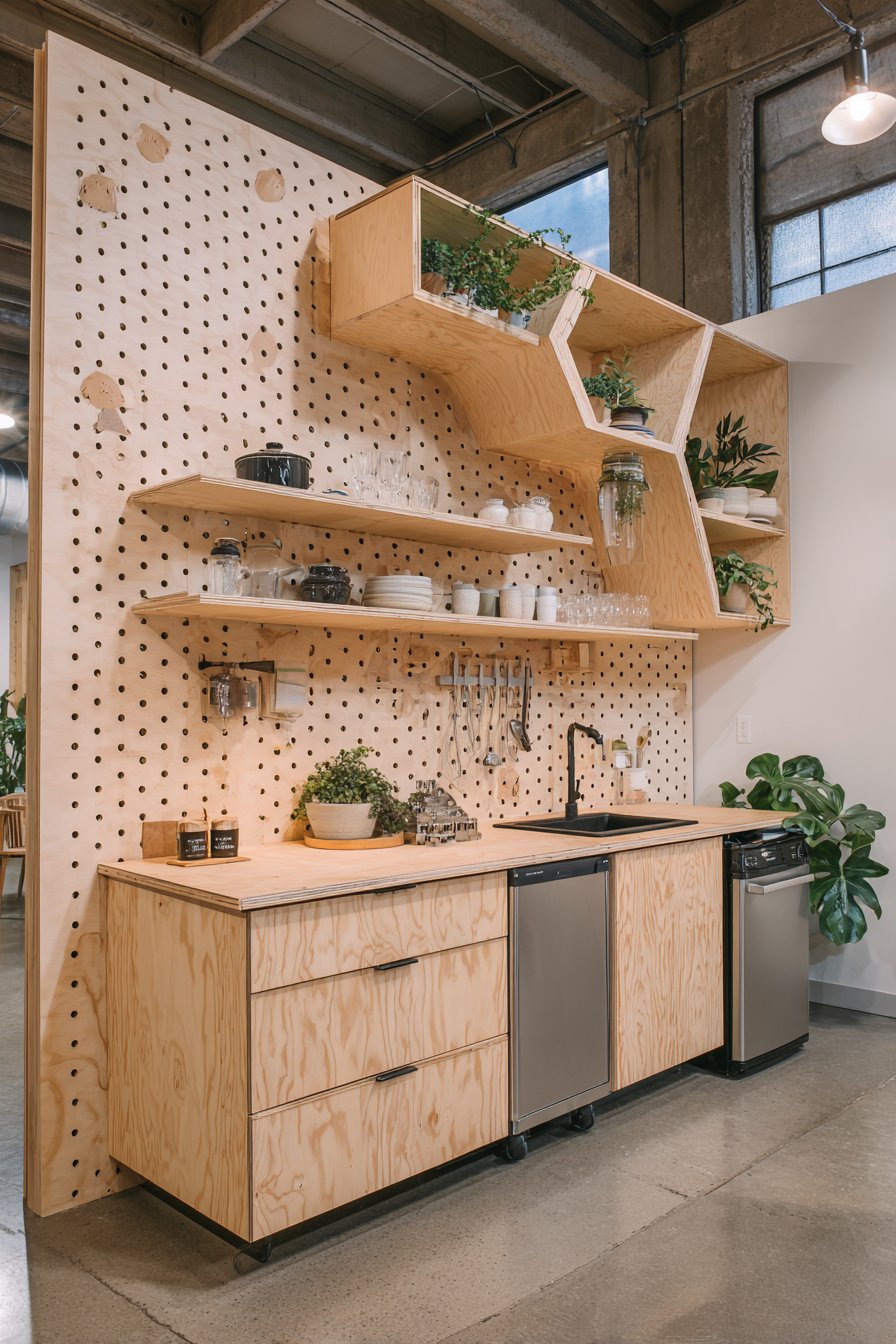 Creative Pegboard Organization Kitchen