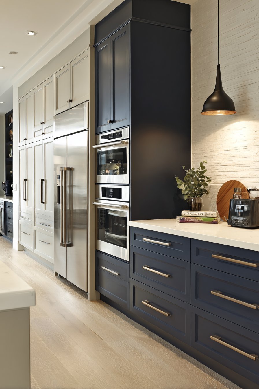 Navy and Grey Sophisticated Two-Tone