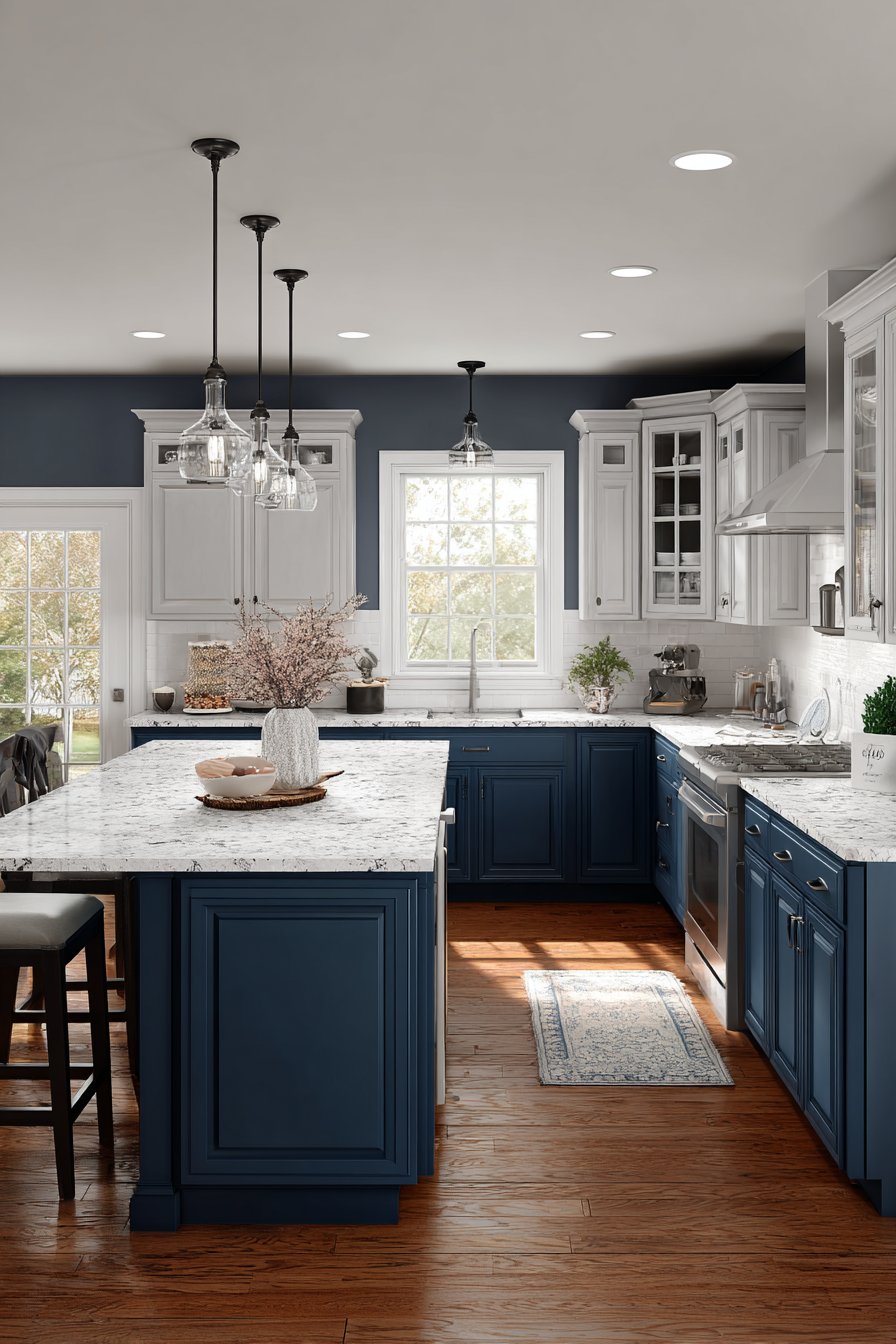 Navy and Grey Sophisticated Two-Tone