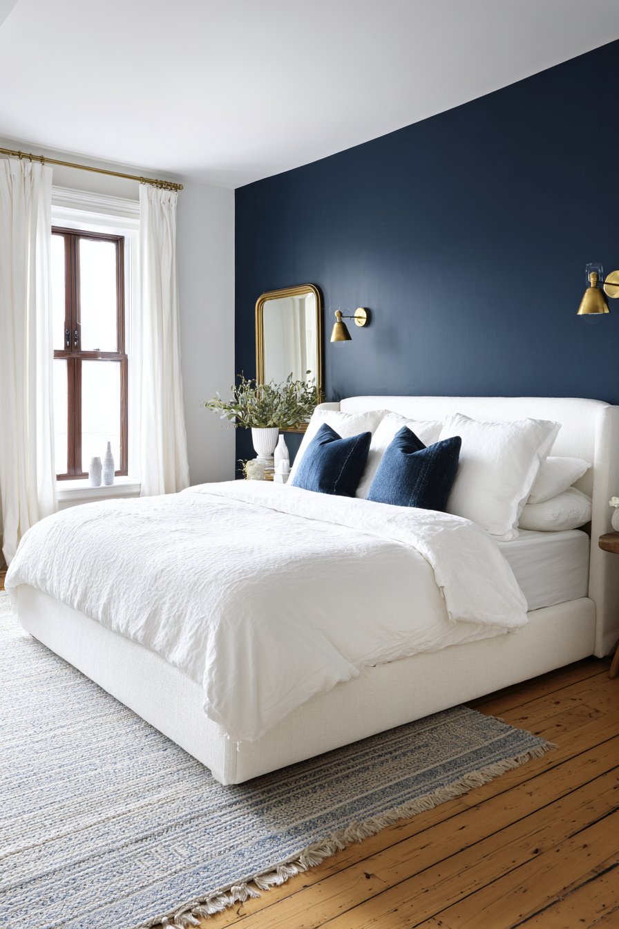 Bold Navy Accent Wall Design