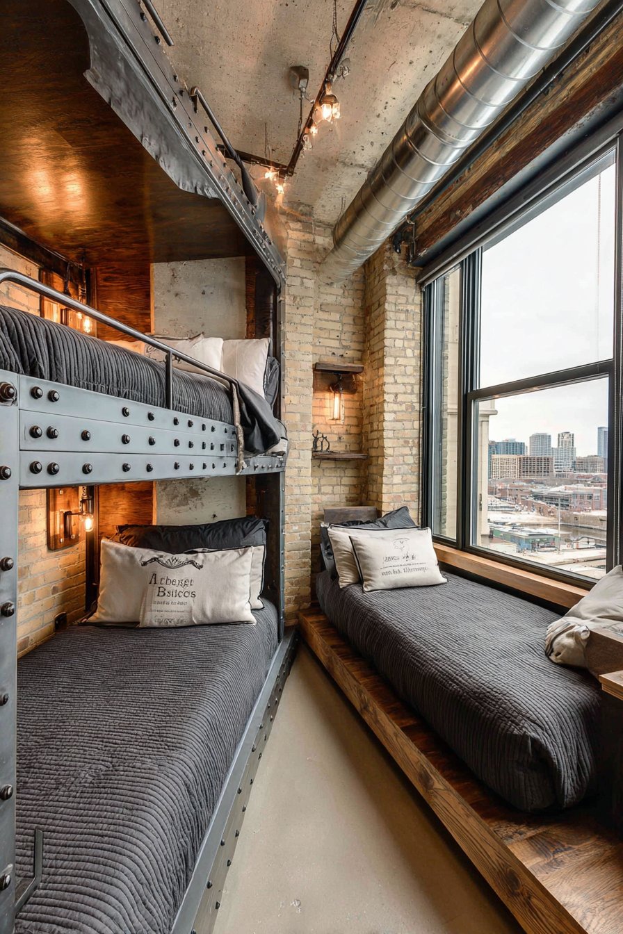 Industrial Metal and Brick