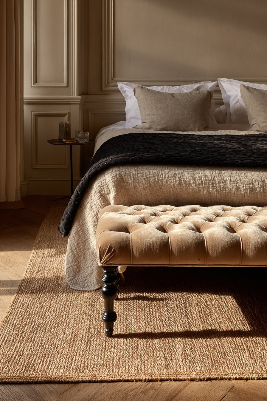 Elegant Tufted Bench Statement
